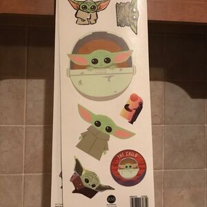 NEW Star Wars Mandalorian Baby Yoda The Child Grogu 7 vinyl Wall Decals x2 Pack